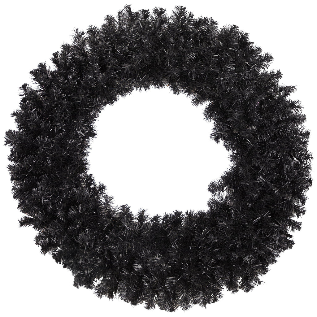 Northlight Colorado Spruce Artificial Halloween Wreath - 36" - Black - Unlit