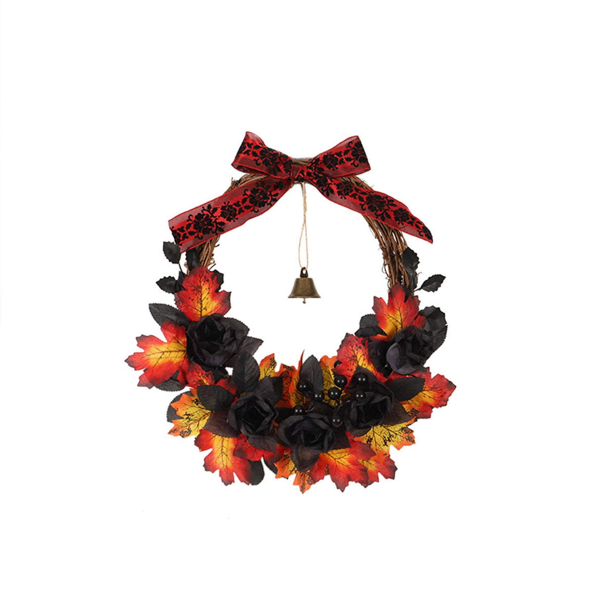 Nkmbld 4th of July Wreaths for Front Door, Independence Day Wreath Red White Blue Flower Wreath for Independence Day Memorial Day Flag Day Decor