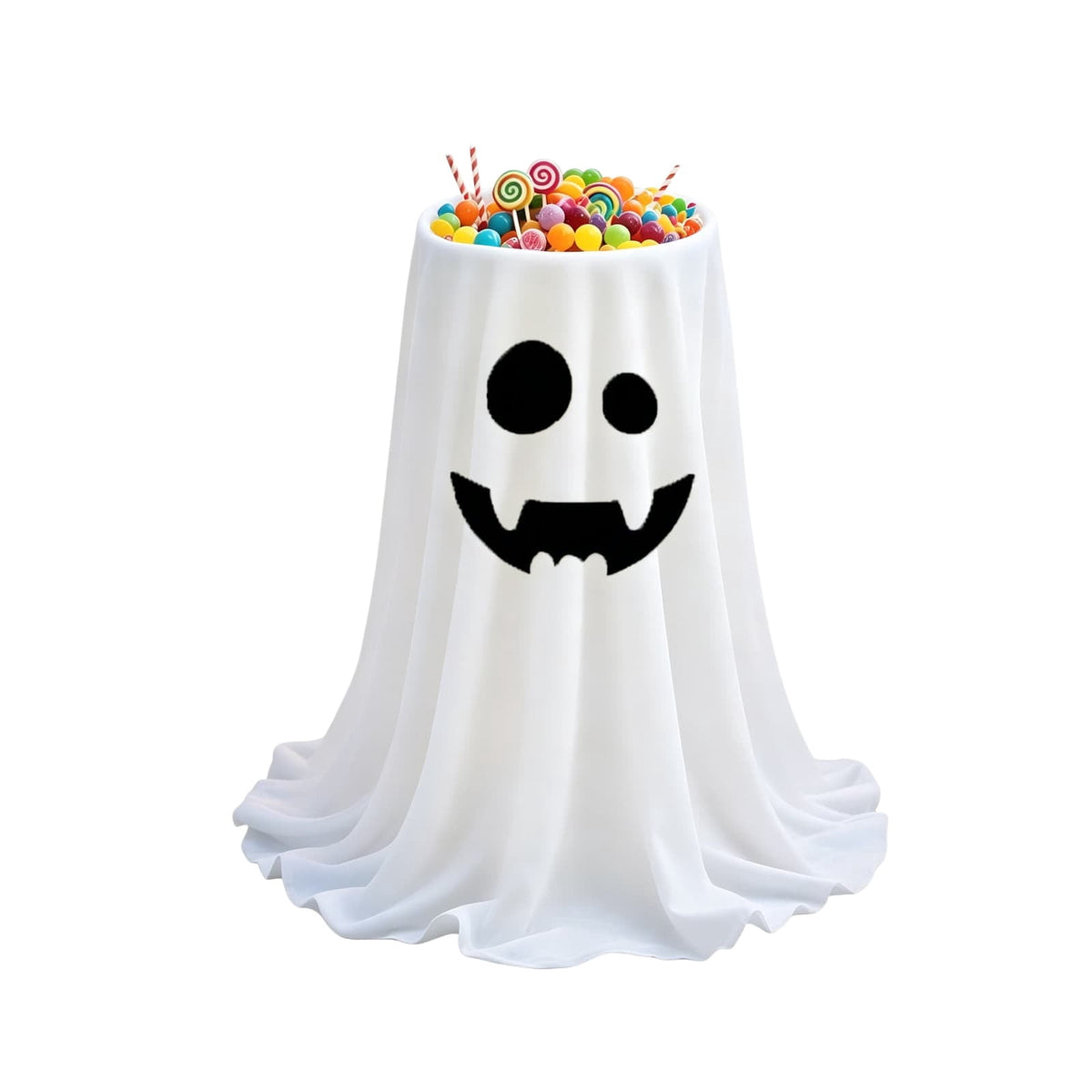 Halloween Ghost Candy Bowl With LED Lights, Remote Control Light Up Treat Holder Animated Candy Container, Color Changing Halloween Decoration for Porch Trunk Or Treat Parties Entryway Display