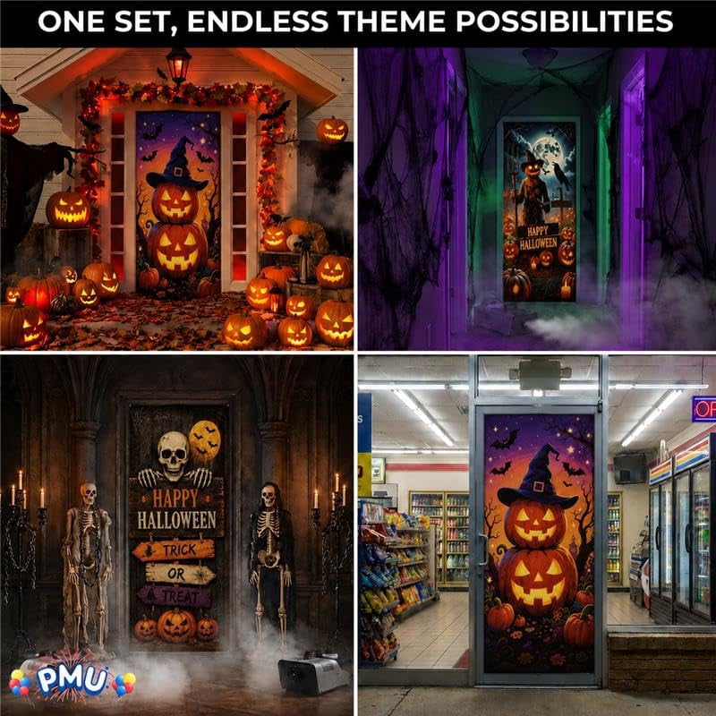 PMU Halloween Bathroom Door Cover, Halloween Decor, Door Decor