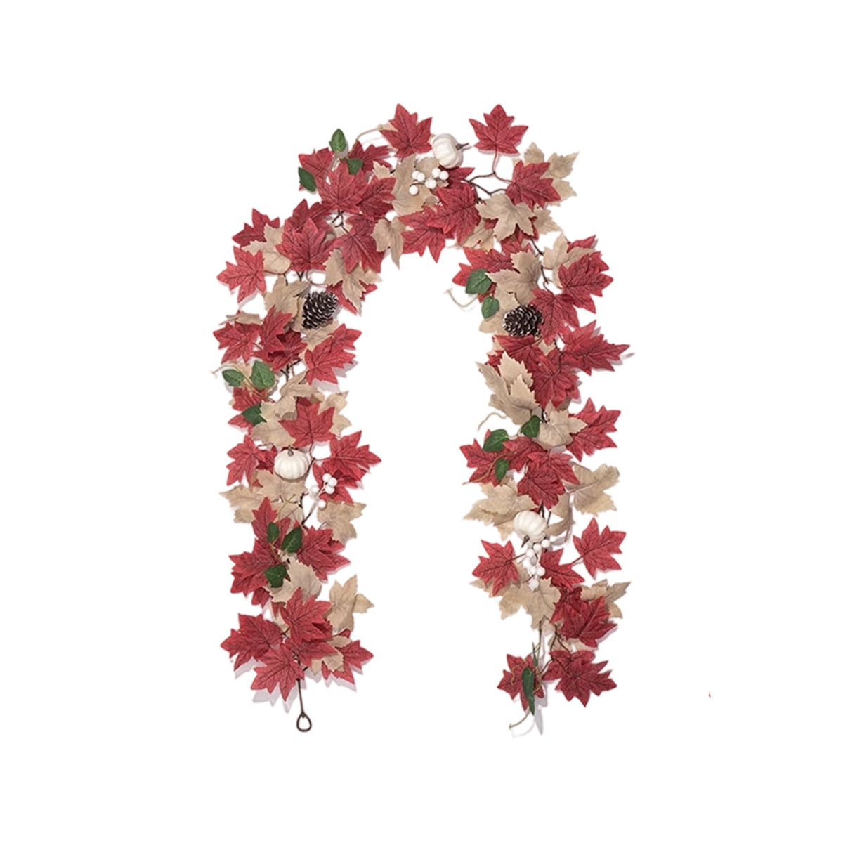 SPOORYYO 2Pcs Fall Maple Leaves Stems for Vase, Artificial Autumn Fake Leaves Decor, Maple Leaf Bushes Shrubs for Thanksgiving Halloween Home Farmhouse Table Centerpiece, 12.99" x 7.87"