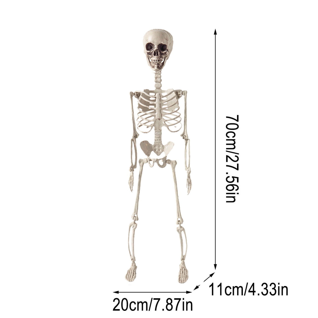 Fankiway Halloween Movable Skeleton Human Model Skull Full Body Mini Figure Toy , Decorations Skull Full Body Realistic Faux Human Skeleton Skull Decor