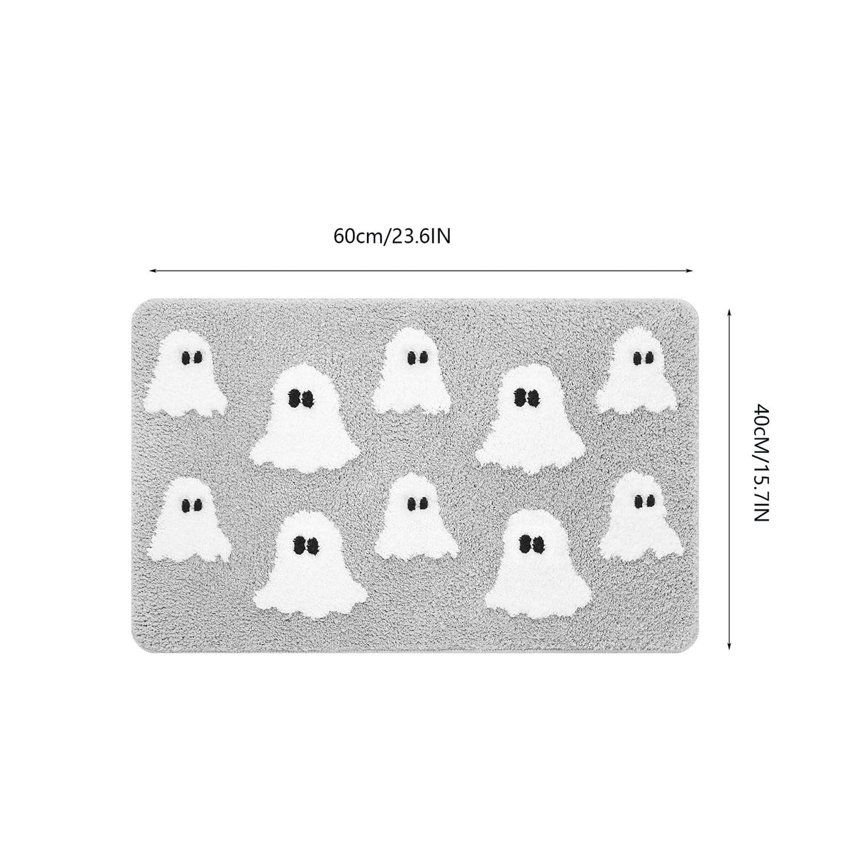 Konghyp Halloween Doormat Outdoor Welcome Mat, Unique Ghost Design, Quality Material for Holiday Decor, Indoor Outdoor Use, Festive Floor Mat for Halloween Party