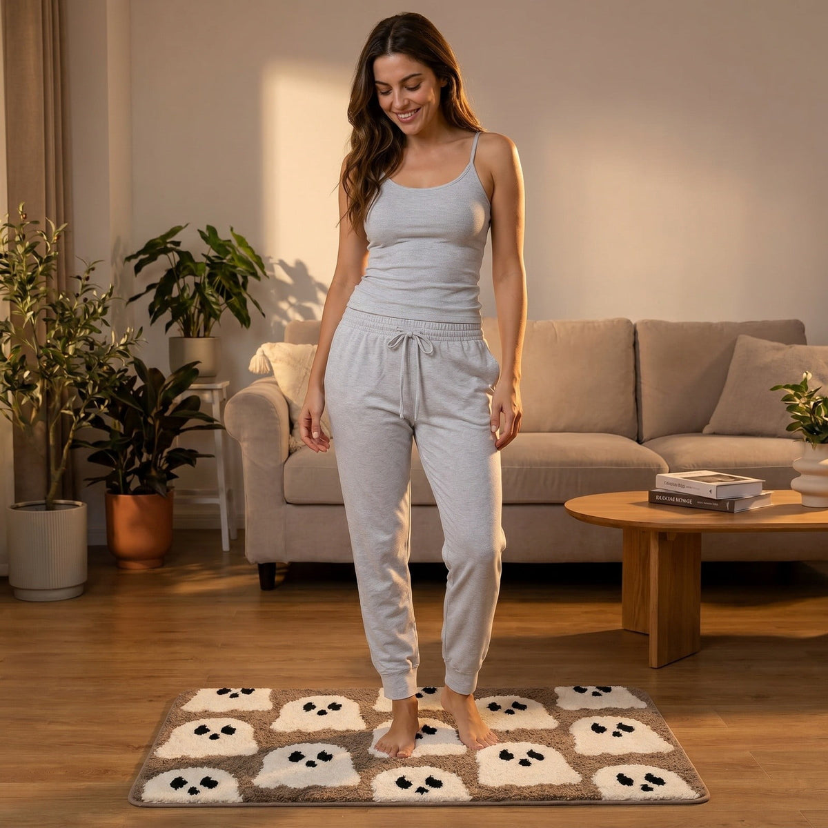 AZXY Halloween Decor, 16x24 Inch Black Buffalo Plaid Fall Doormat, Halloween Decorations for Home Indoor Outdoor, Weather Resistant Striped Floor Rug for Front Porch Entryway Halloween Decor