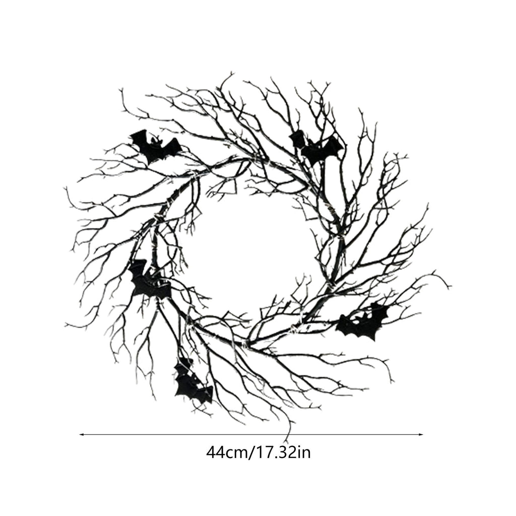sruoe Halloween Decorations, Indoor Outdoor Halloween Decor, Artificial Wreaths, Halloween Decorations for Outside, Front Door Wreaths, Wreath for Indoor Outdoo Home Party Wreath with Light