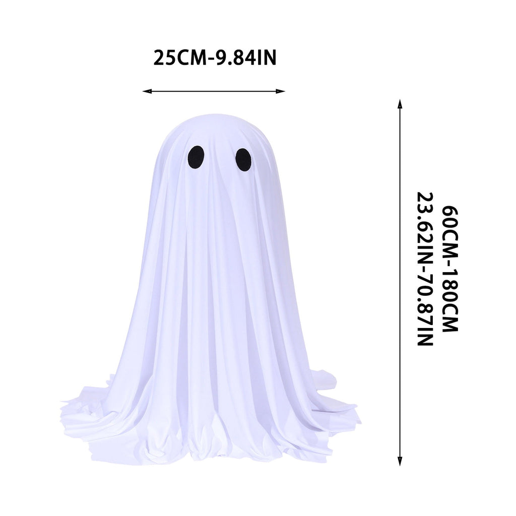 Aurorax Early Halloween Decorations Outdoor,Ghost Halloween Decoration 2 ft Realistic Waterproof Ghost Decor for Front Porch Yards Gardens Lawn Black
