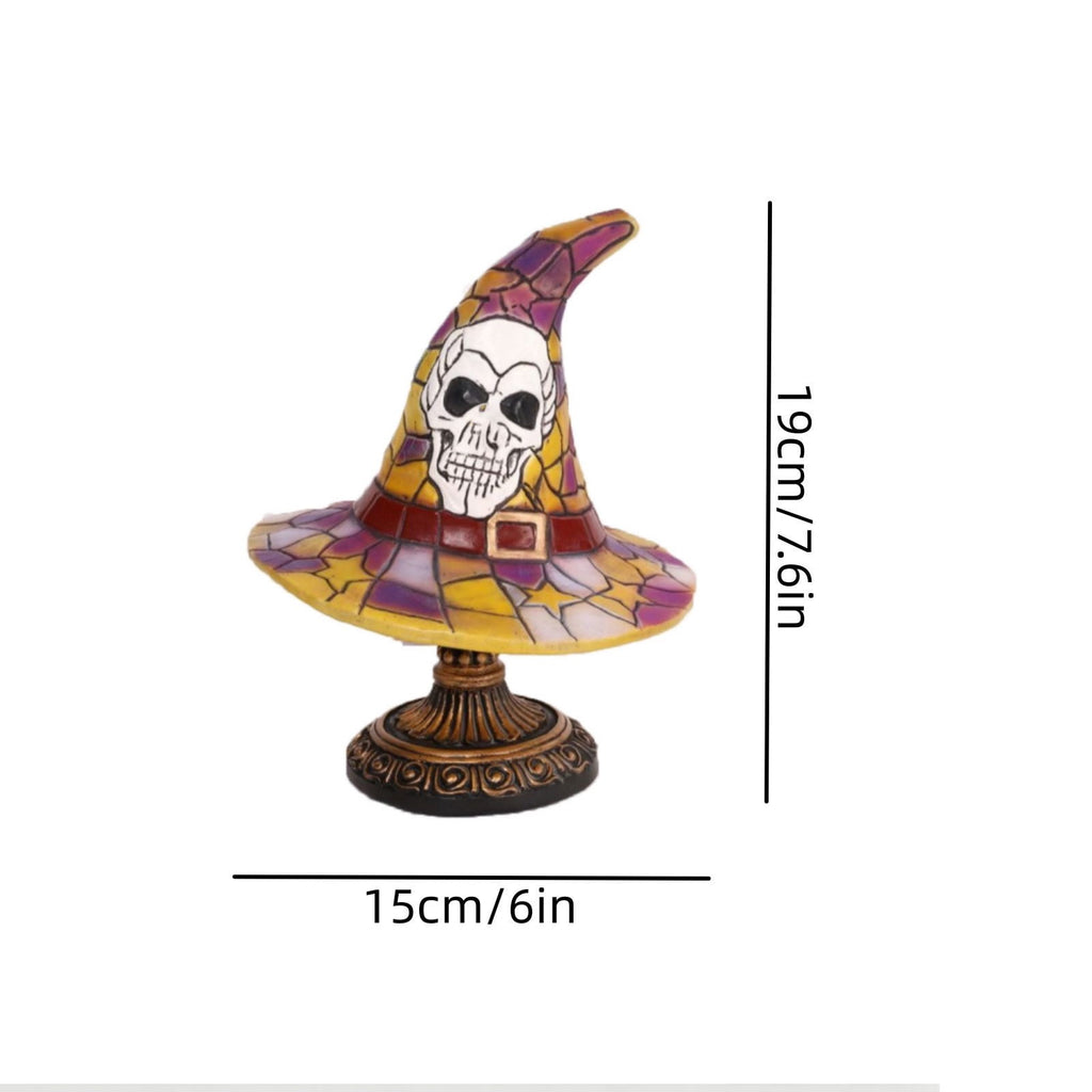 Clearance Witch Hat Lamp, Halloween Nigh Light Handcrafted Retro Resin Witch Hat Light, Usb Powered, Gothic Halloween Decorations for Bedroom