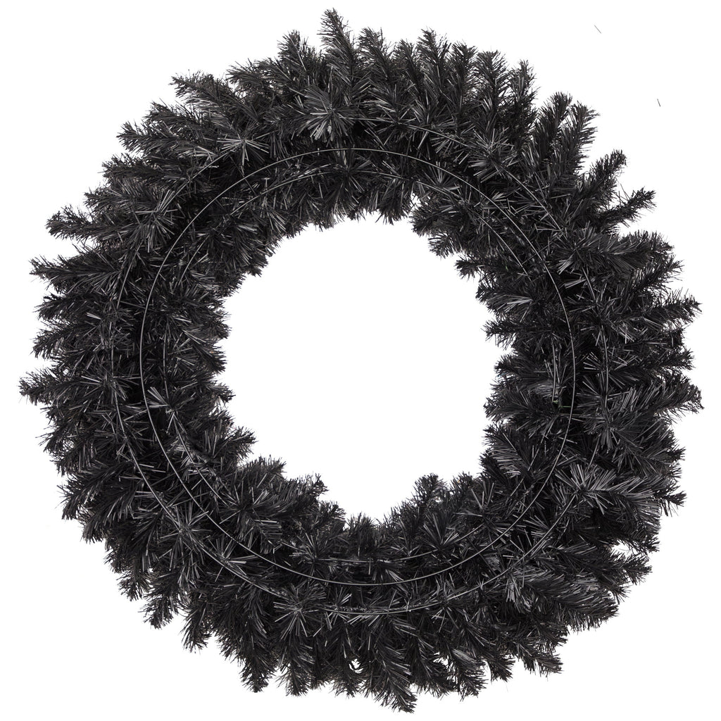 Northlight Colorado Spruce Artificial Halloween Wreath - 36" - Black - Unlit