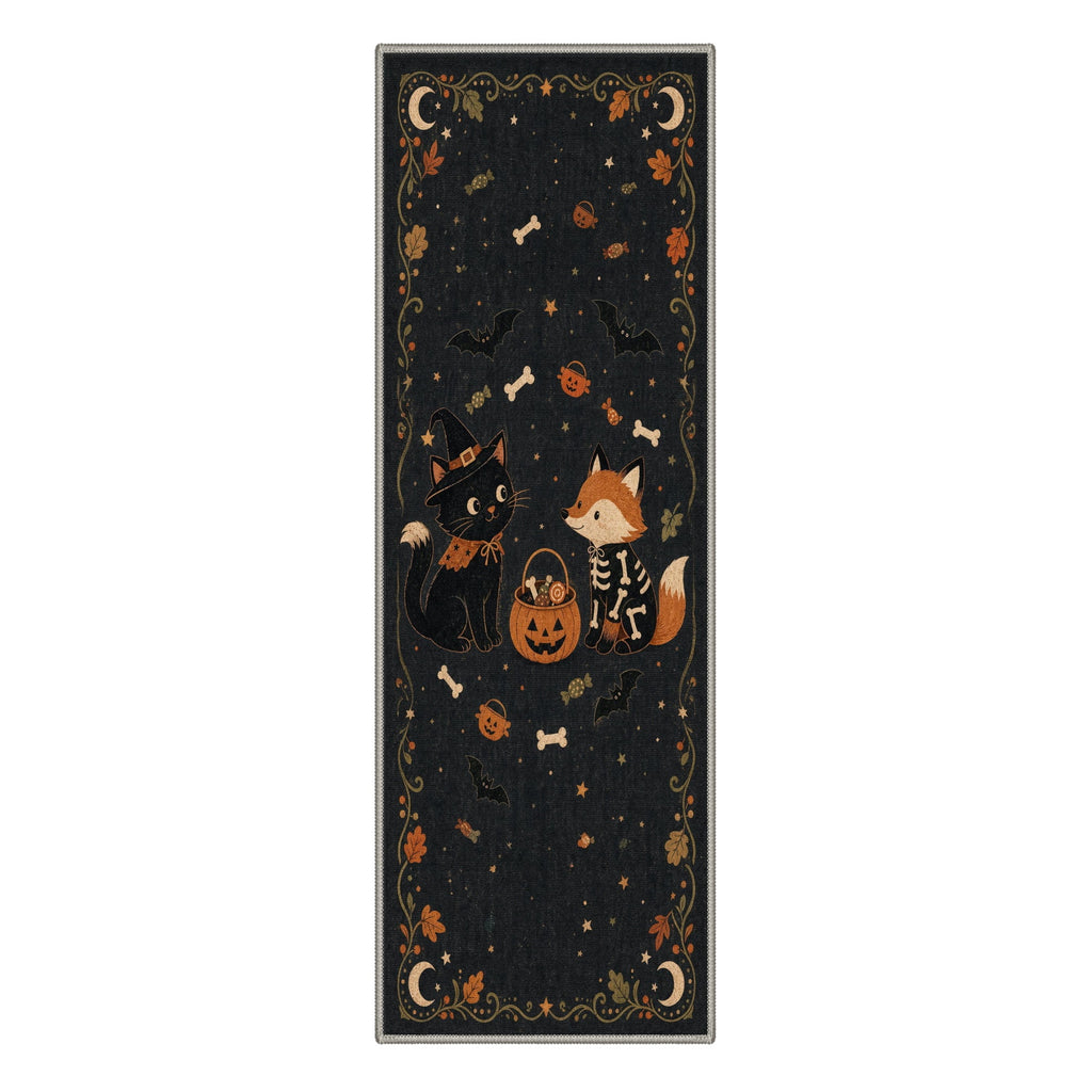 GENIMO 5'x7' Halloween Area Rug for Living Room, Washable Non Slip Soft Vintage Pumpkin Indoor Rug for Bedroom Dining Room Home Office, Antique Moss