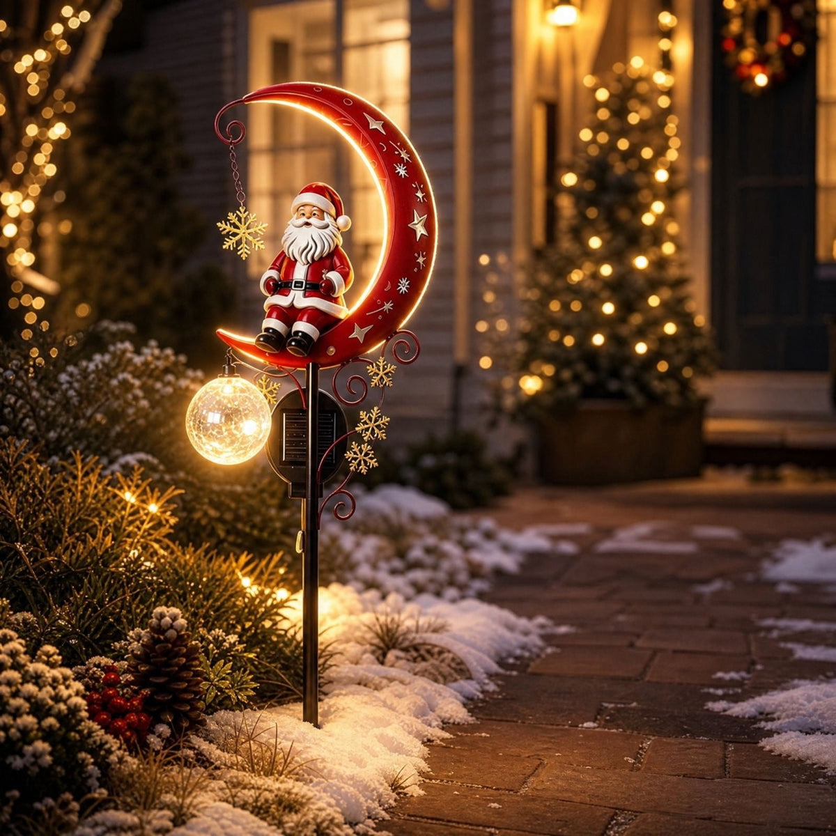 Halloween Solar Garden Stake Light,Metal Hanging Pumpkin Lantern Waterproof for Yard Lawn Proch