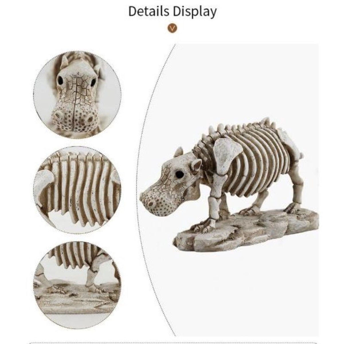 Realistic White Plastic Half Torso Skeleton Tabletop Prop, Detailed Human Half Skeleton Halloween Desktop Decor, Weatherproof Indoor Outdoor Reusable Spooky Party Ornament