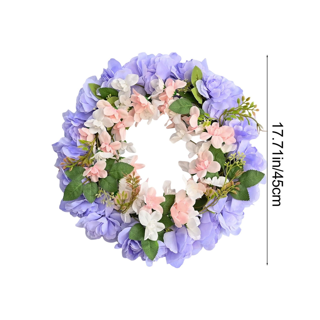 Nkmbld 4th of July Wreaths for Front Door, Independence Day Wreath Red White Blue Flower Wreath for Independence Day Memorial Day Flag Day Decor