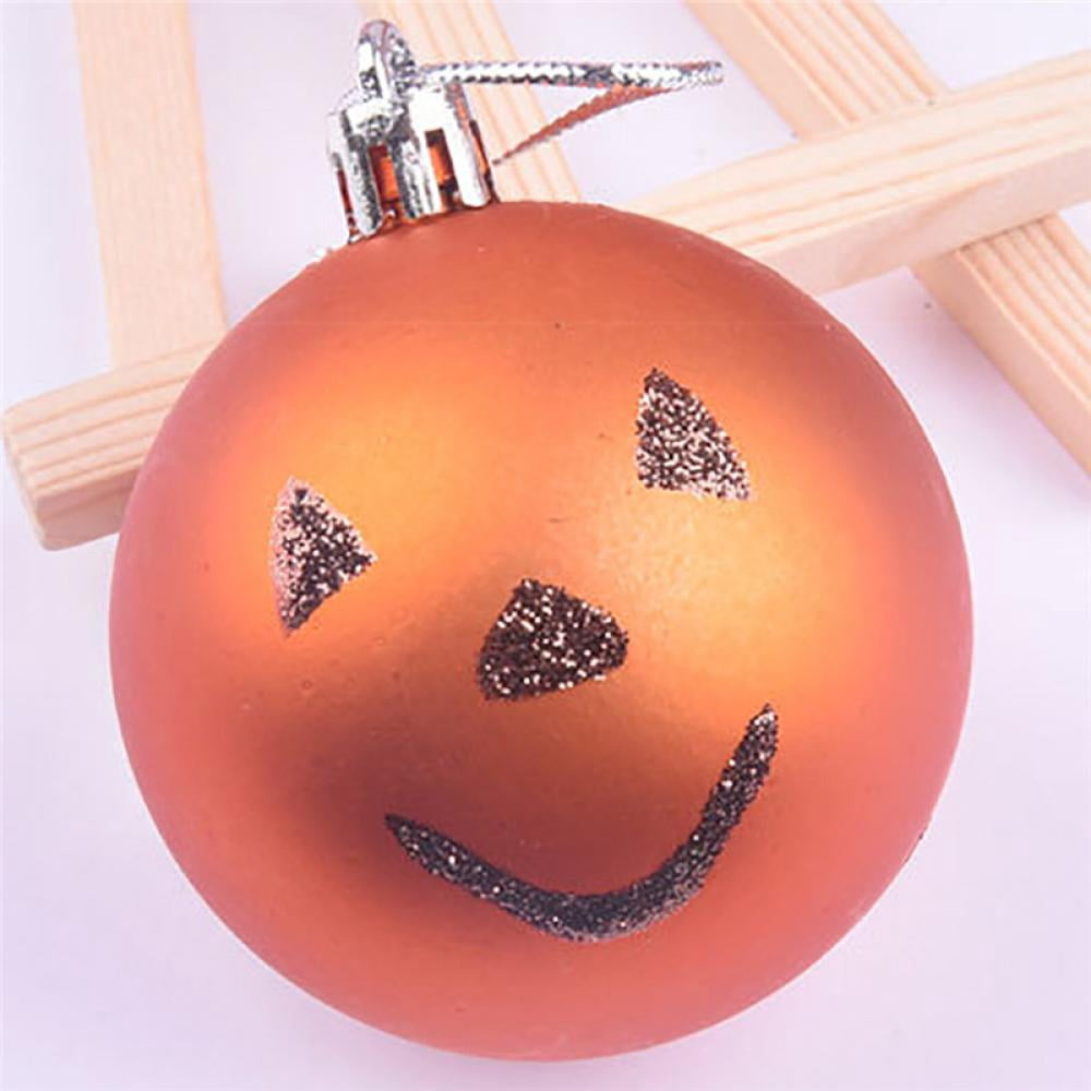 12pcs Halloween Hanging Balls Halloween Pumpkin Bat Spider Web Ball for Halloween Wreath Ornaments and Party Decoration