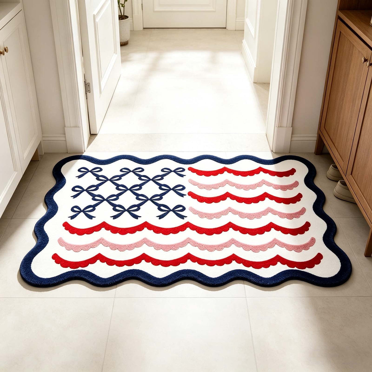 Front Door Mat Indoor Outdoor Entrance Rug, Semicircular Entrance Mat, Half Round Waterproo Non-Slip Durable Rubber Doormat for Garage, Patio, 29.5 inch