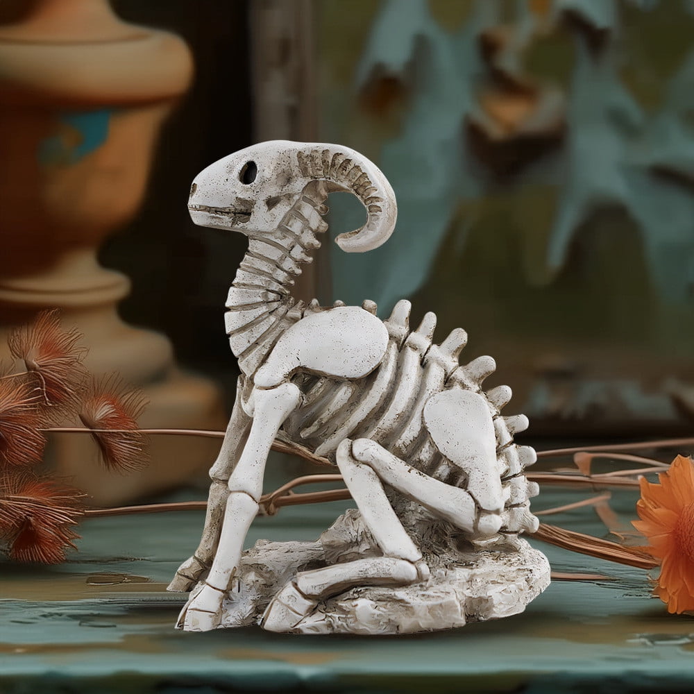 Dmlowu Animal Skeletons Halloween Decorations, 3.5x8" Plastic Halloween Skeleton for Home Decor, Spooky Human Skeleton for Halloween Decorations Outdoor & Infoor