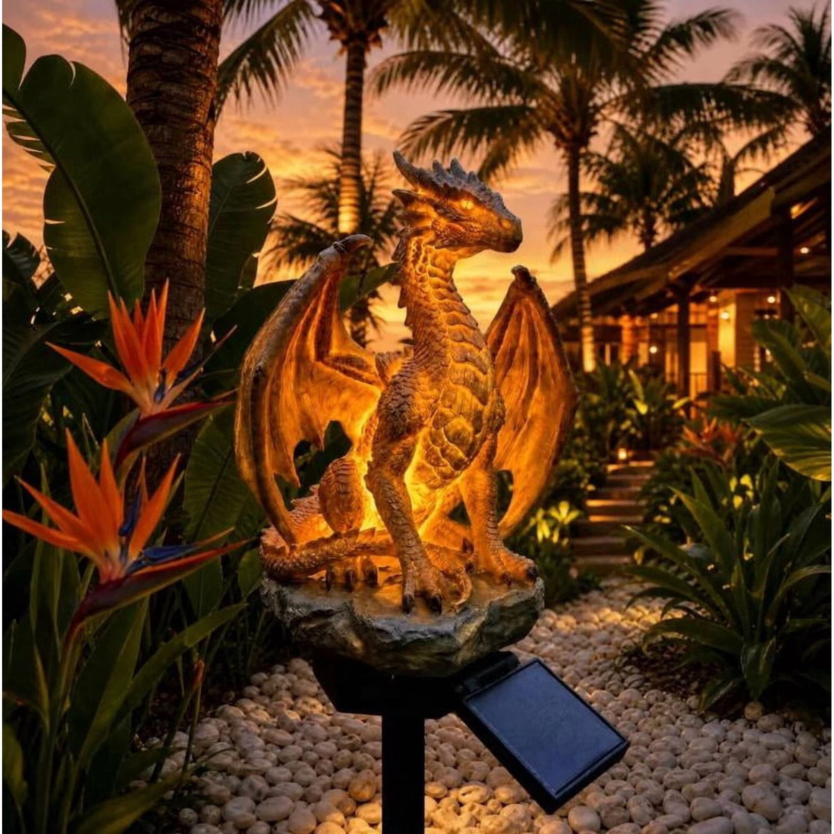 Clearance Halloween Solar Black Cat & Pumpkin Moon Garden Stake Light, Outdoor Waterproof LED Yard Decoration with Crescent Moon, Hanging Jack-o'-Lantern Lantern for Garden, Patio, Walkway, Porch