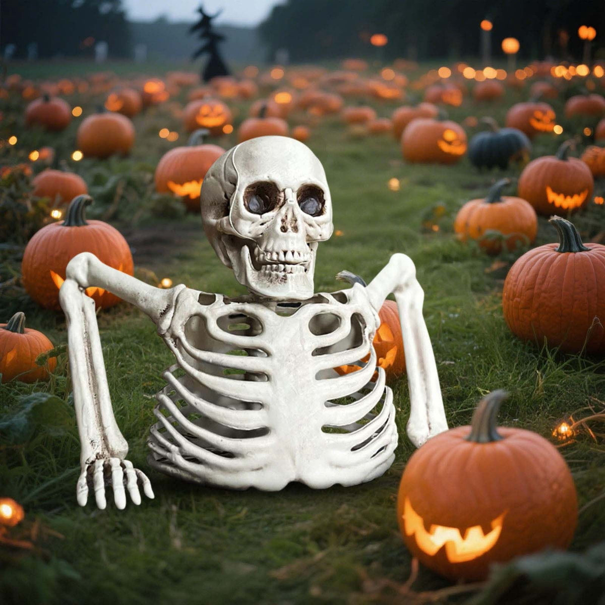 Diceymbol Halloween Ground-Breaking Skeleton Bust Spooky Decor for Patio Yard Home Halloween Home Decorations 10 Inch