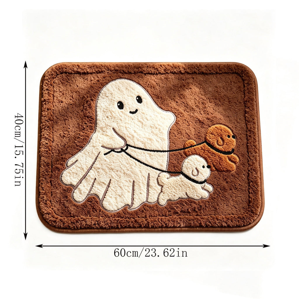BZPIZ Halloween Cute Pumpkin Door Mat for Front Door, Doormat Outside Entrance, Halloween Decor for Porch and Entryway, Indoor & Outdoor Use Orange