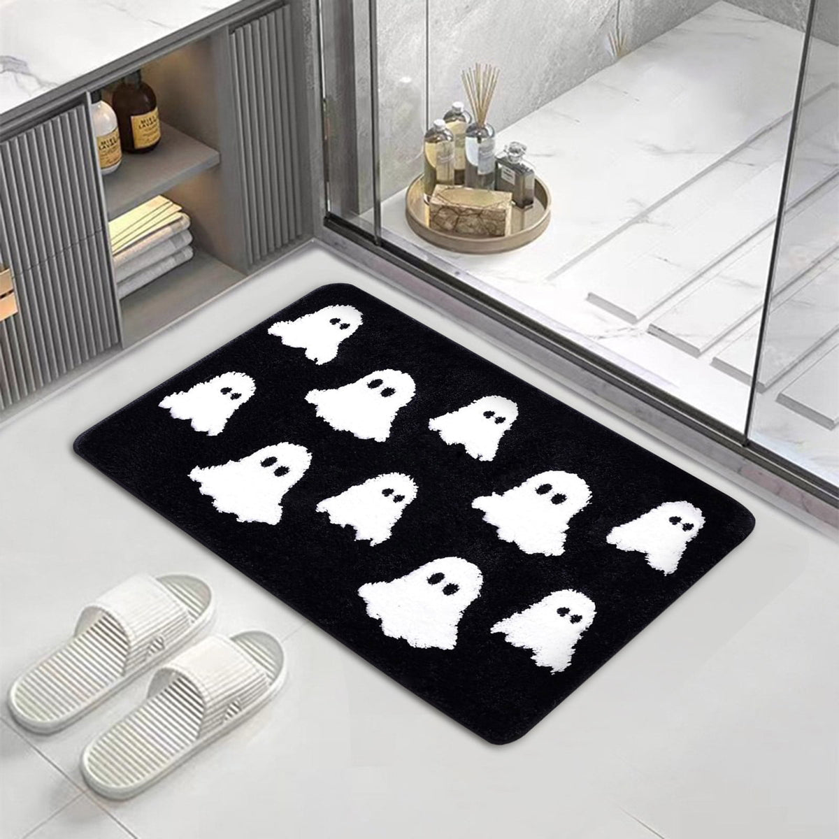 Halloween Kitchen Mat Halloween Printed Carpet Non-slip Entry Door Entry Mat Absorbent Bathroom Kitchen Entryway Mat 40*60cm