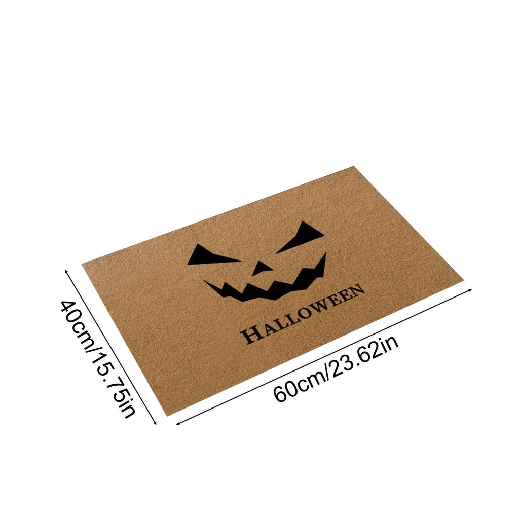 Halloween Doormat Vintage Retro Style Mat 23.6x15.7in Secure-Grip Absorbent Coir Look Entryway Rug for Front Porch Indoor Outdoor Decor by OVFUIZ