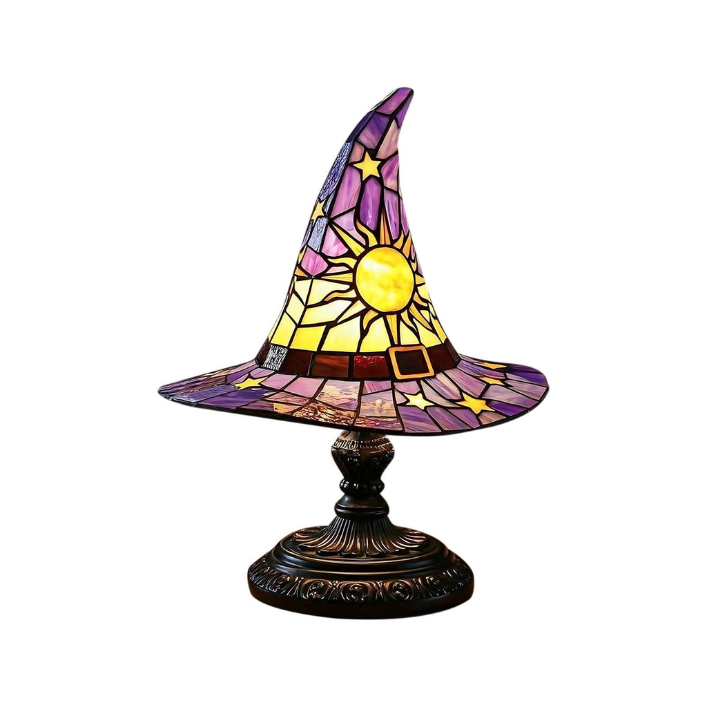 Clearance Witch Hat Lamp, Halloween Nigh Light Handcrafted Retro Resin Witch Hat Light, Usb Powered, Gothic Halloween Decorations for Bedroom