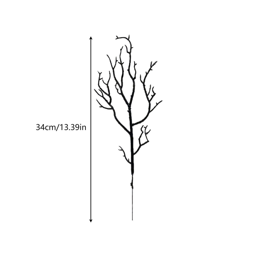 Halloween Artificial Branches, 10Pcs Black Bare Twigs Vase Fillers for Spooky Home Decor, Plastic Decorative Stems for Mantel Table Centerpiece, Creepy Indoor Outdoor Halloween Accents