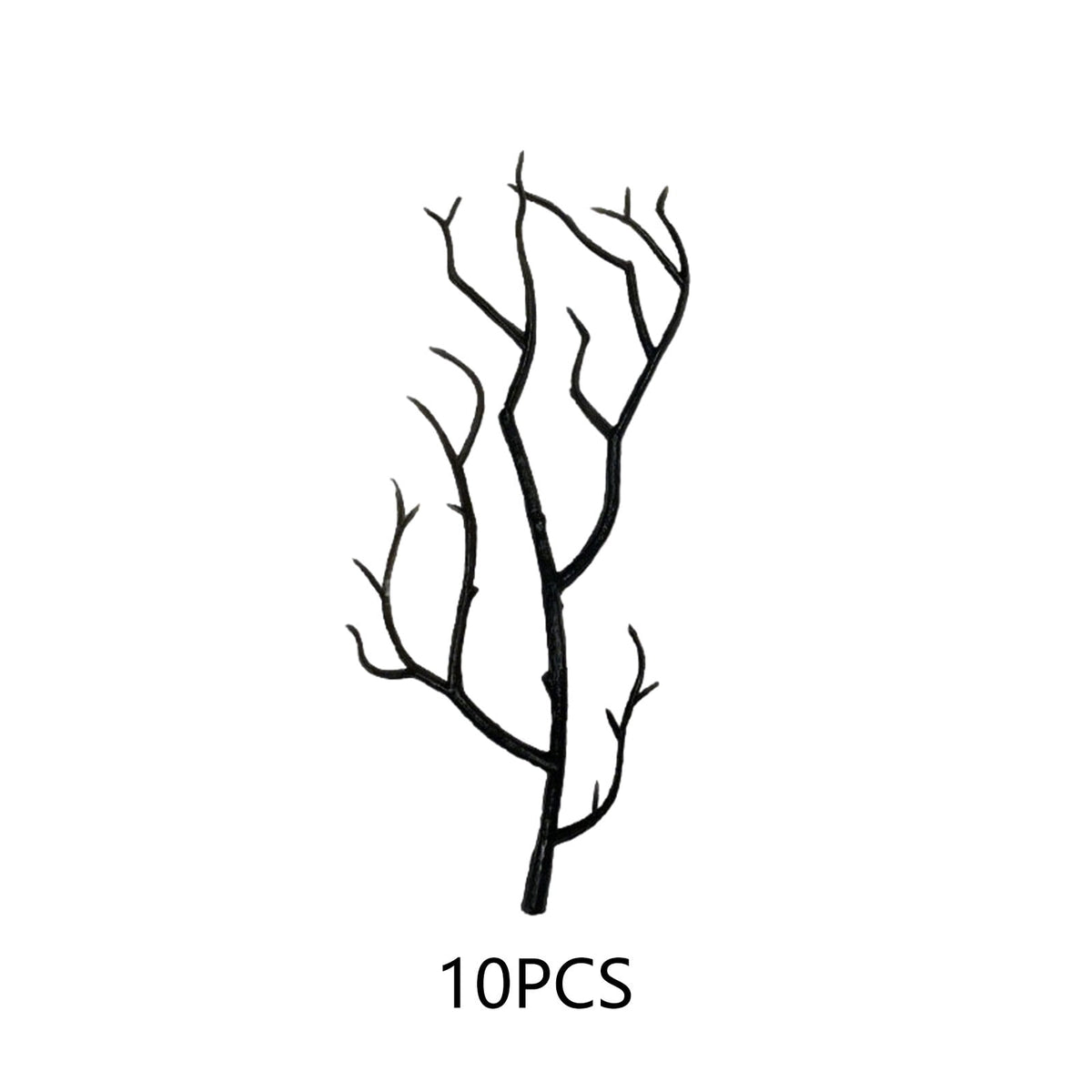 Halloween Artificial Branches, 10Pcs Black Bare Twigs Vase Fillers for Spooky Home Decor, Plastic Decorative Stems for Mantel Table Centerpiece, Creepy Indoor Outdoor Halloween Accents