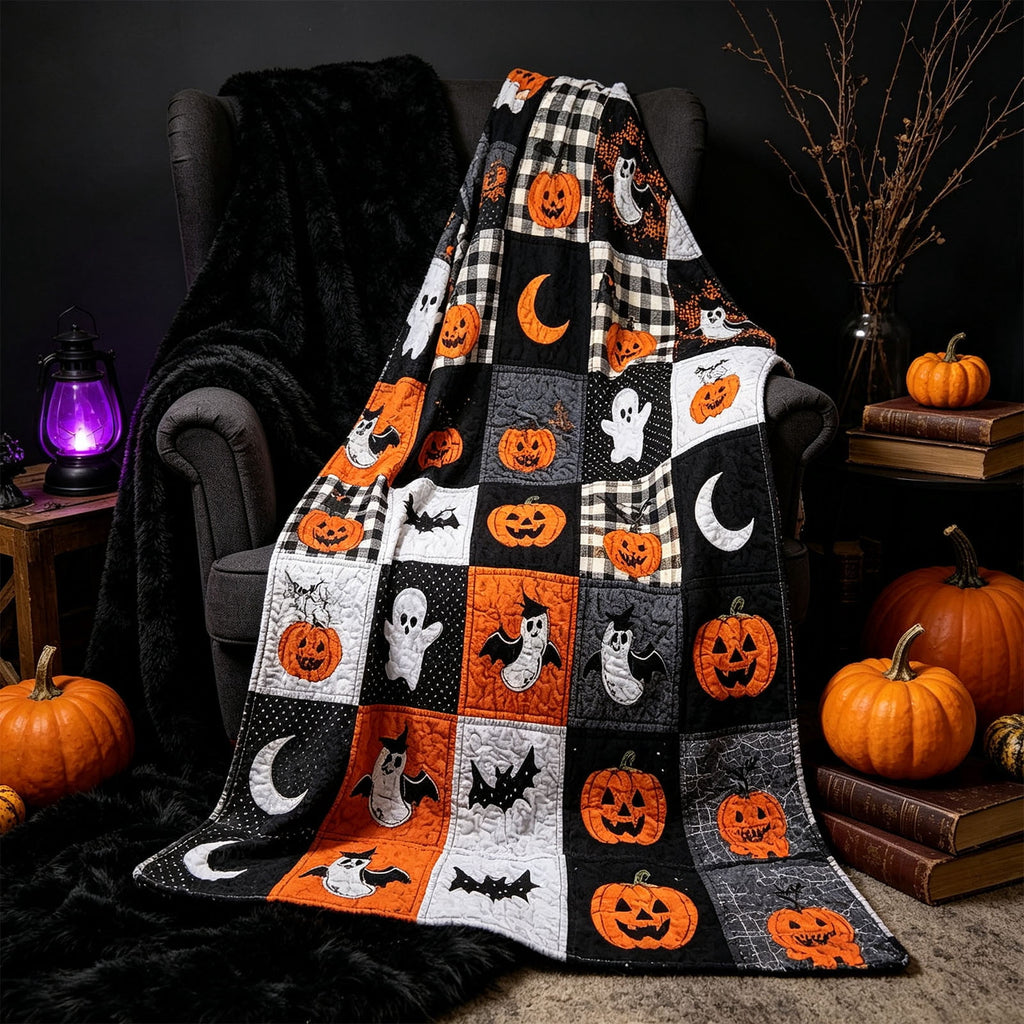 Halloween blanket,Halloween Print Throw Blanket Flannel Soft Cozy Decorative Nap Blanket with Ghost Pumpkin Skull for Office Bedroom Sofa Camping Travel(100x150cm/39x59 Inch),Black