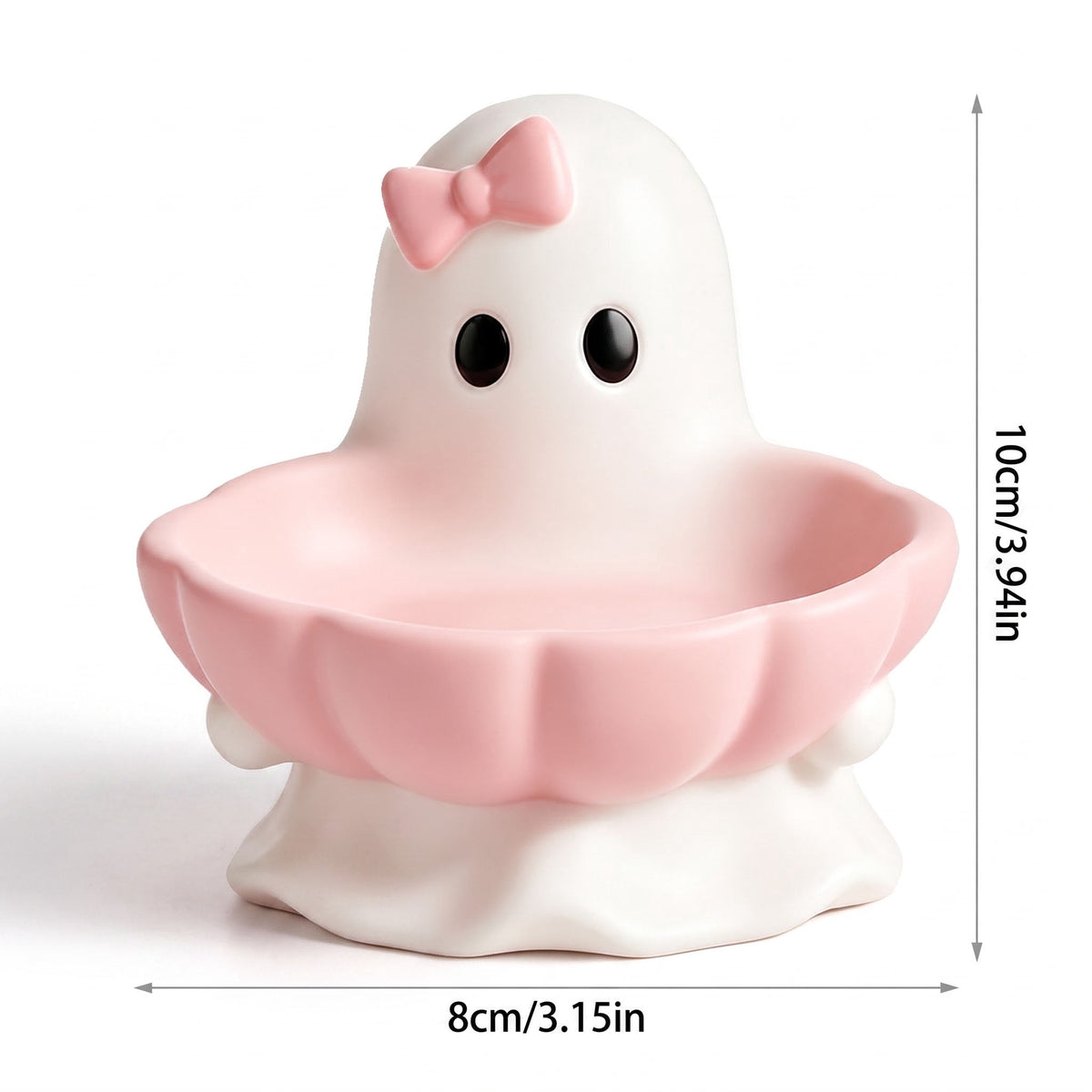 Diceymbol Halloween Pumpkin Snack Bowl Stand Collapsible Broomstick Candy Tray for Cupcakes & Desserts, Resin Serving Platter with Ceramic Pumpkin Bowls