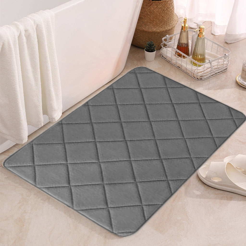 Mats Savings YZEGDCH Bathroom Rugs Gray Extra Soft Rugs Absorbent Quick Dry Machine Washable