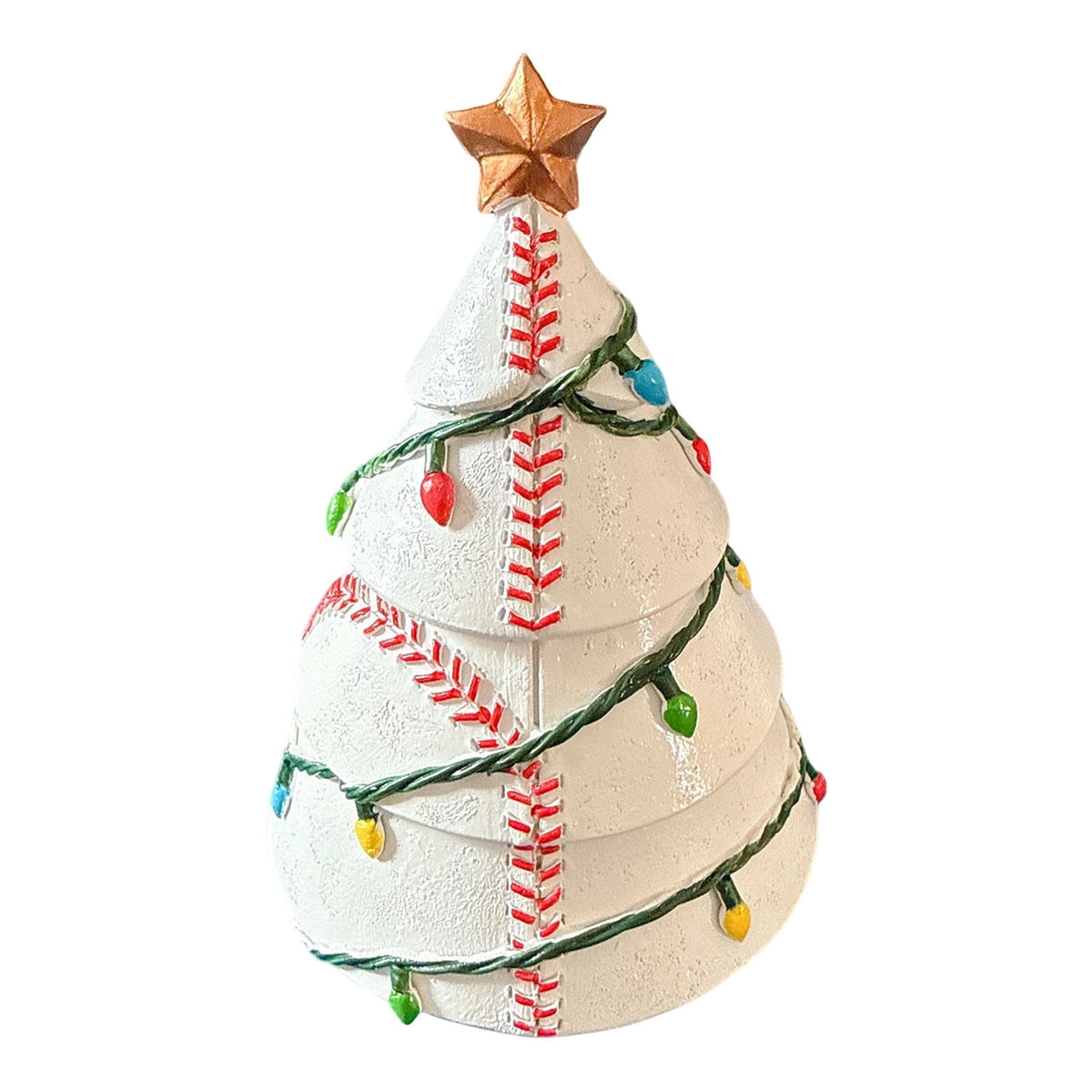 Christmas in july Decorations, Christmas Tree Resin Figurine, Sports Themed Tabletop Decor for Fall Thanksgiving Summerween, Unique Holiday Gift