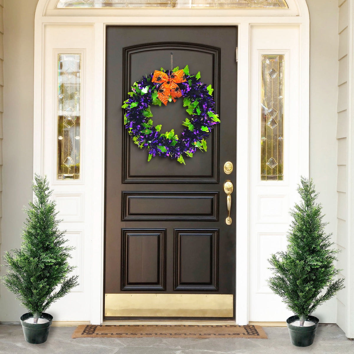 XGFHYJEH Halloween Wreath, Halloween Wreaths for Front Door, Halloween Decorations, Halloween Home Wall Decor Ornaments