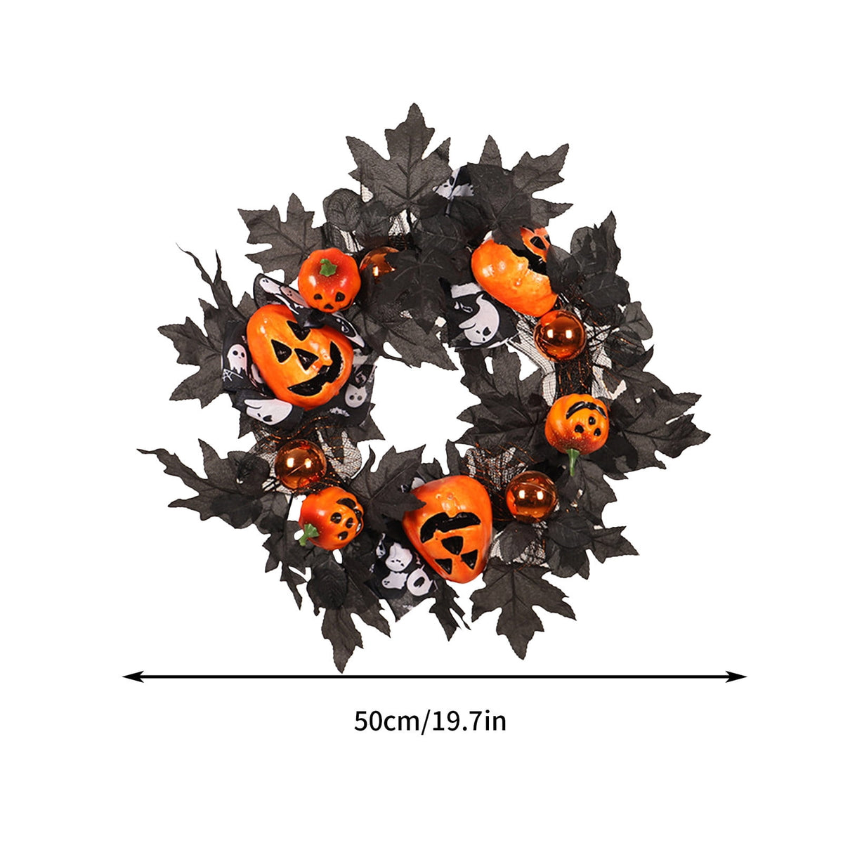 sruoe Halloween Decorations, Indoor Outdoor Halloween Decor, Artificial Wreaths, Halloween Decorations for Outside, Halloween Wreaths for Front Door, Ghost Face, Pumpkin Decoration, Wreath