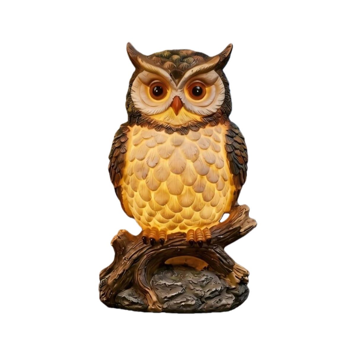 Sruoe Resin Owl Vintage Table Lamp, Decorative Animal Night Light for Bedroom Office Indoor Home Year Round Decor
