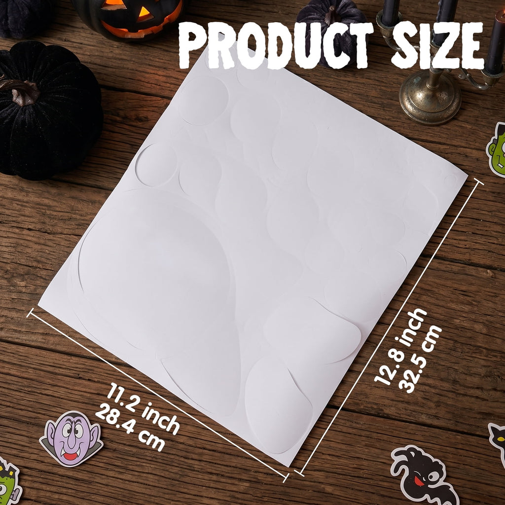 Joyfy 16 Faces Halloween Pumpkin Decorations Stickers Foam Craft Kit, 18 Sheets 16 Designs Halloween Party Favors for Kids, Party Supplies Arts Activities, Jack O Lantern Face Sticker School Gifts