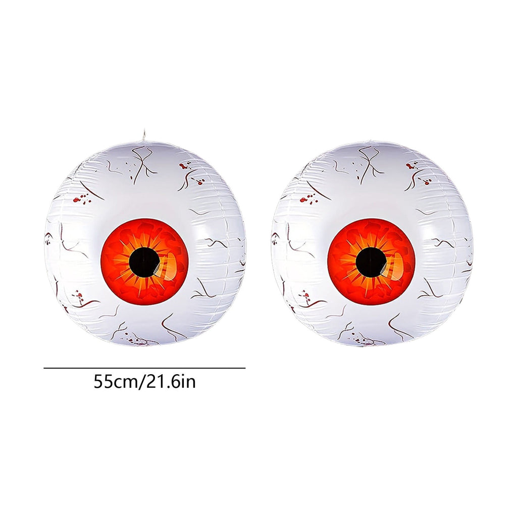 Halloween Decoration Outdoor Clearance Under $5.00!2PCS Halloween Inflatable Eyeball Decorations Bloodshot Eyeball Balloons Set Hanging Horror Eye Ornaments For Halloween Yard Window Party Decor
