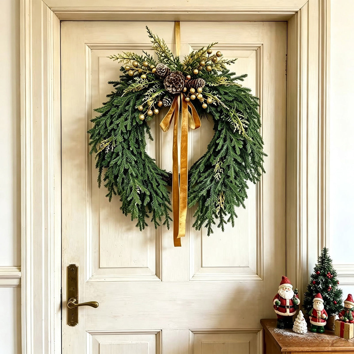 ICQOVD Halloween Pumpkin Maple Leaf Wreath with Skeleton Ornament Orange Black Bow Front Door Hanging Fall Home Decoration 15.75*15.75*3.15IN