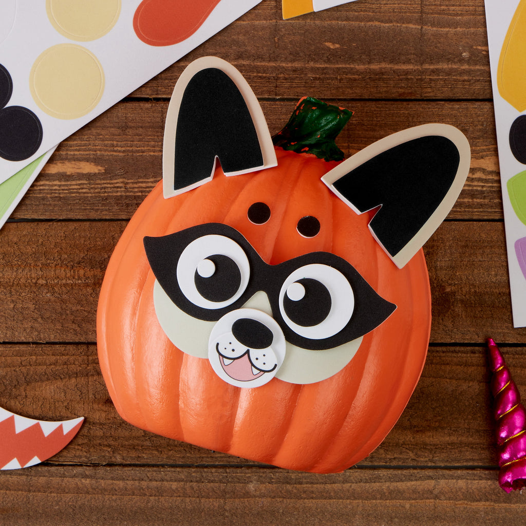 Joyfy 16 Faces Halloween Pumpkin Decorations Stickers Foam Craft Kit, 18 Sheets 16 Designs Halloween Party Favors for Kids, Party Supplies Arts Activities, Jack O Lantern Face Sticker School Gifts