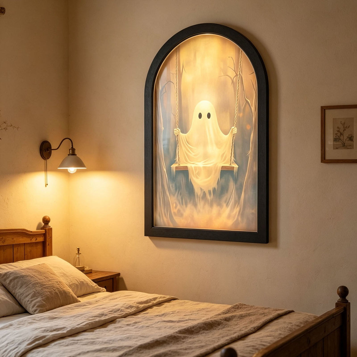Clearance Martha Stewart Ghost Mirror,Light Up Ghost Mirror,Spooky Halloween Decorations Indoor for Wall Table Mantel Room Home Office Party