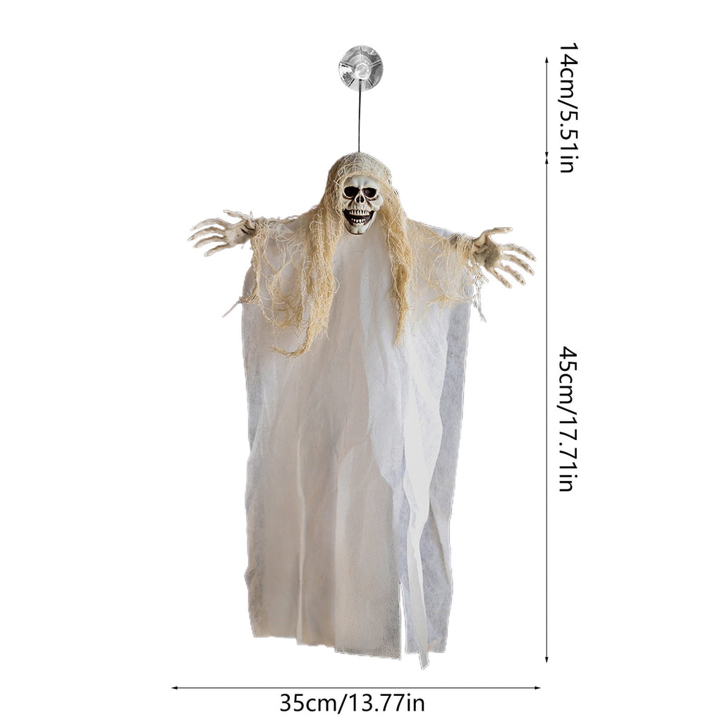 Wadada Halloween Hanging Grim Reapers, Halloween Skeleton Flying Ghosts for Halloween Outdoor Decoration, Haunted Haunted House Prop, Halloween Party Supplies Decor (17x13 Inch, With Suction Cups)