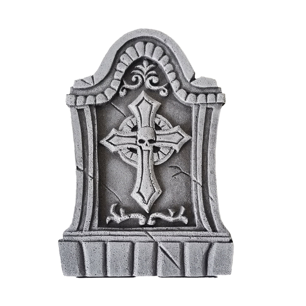 Tombstones Skulls Decoration Set, Gray, 6 Pieces, Halloween by Way To Celebrate