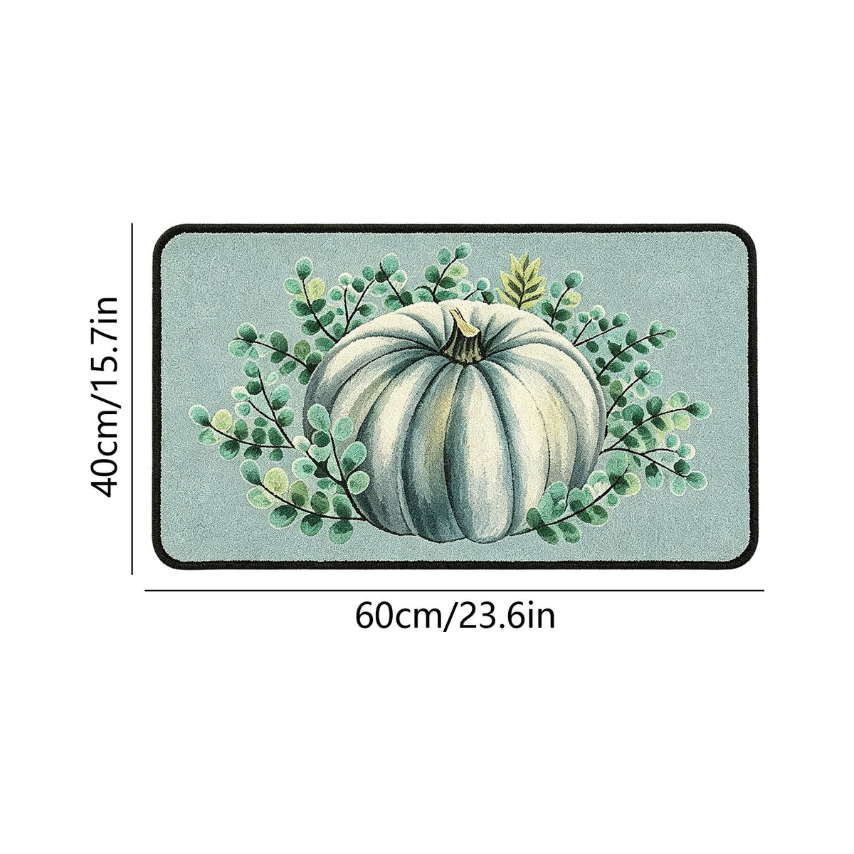 Yhmxh Fall Pumpkin Decorative Door Mat, Autumn Harvest Welcome Entryway Rug, Non‑Slip Absorbent Front Doormat, Seasonal Floor Mat for Indoor Outdoor Halloween Home Decoration 15.7x23.6 Inch