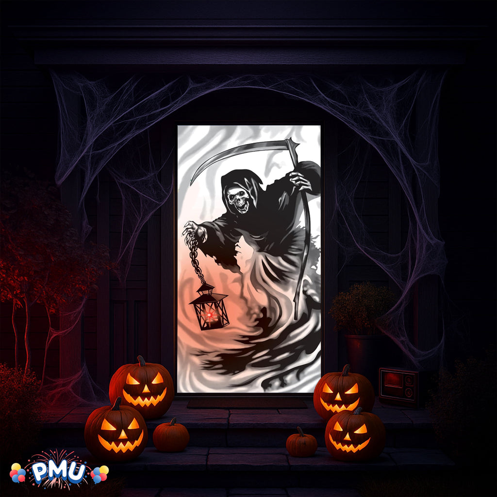 PMU Halloween Bathroom Door Cover, Halloween Decor, Door Decor