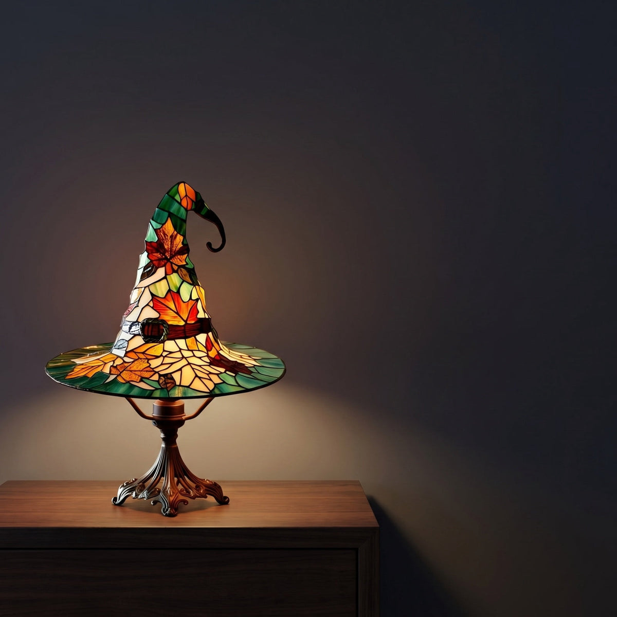 Clearance Witch Hat Lamp, Halloween Nigh Light Handcrafted Retro Resin Witch Hat Light, Usb Powered, Gothic Halloween Decorations for Bedroom