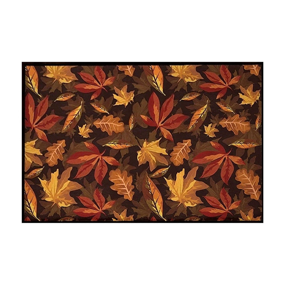 Twfbrm Fall Welcome Doormat, Fall Decorations for Home, 16"x24" Maple Leaves Pattern Floor Mat, Non-Slip Absorbent Entrance Rug Autumn Decorative Front Door Carpet for Thanksgiving Halloween