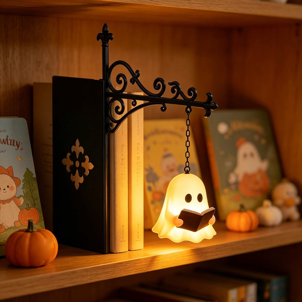 SCNOR Vintage Stained Glass Pumpkin Table Lamp, USB Powered Jack O Lantern Night Light for Halloween Fall Mantel Decor