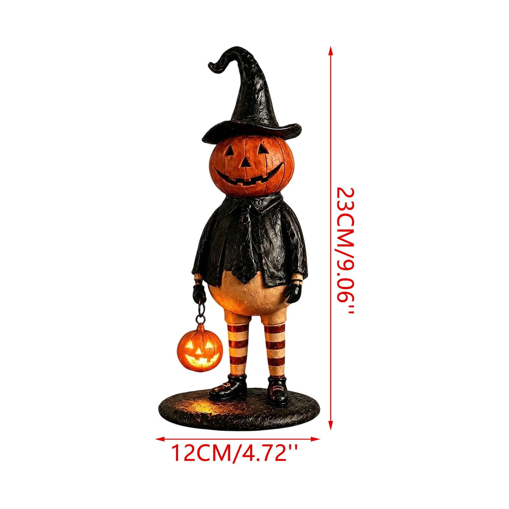 Lighted Halloween Ghost Candy Bowl, Cute LED Ghost Holding Pumpkin Candy Bucket for Trick or Treat, Outdoor Halloween Decorations for Front Porch, Indoor Yard Patio Halloween Decor