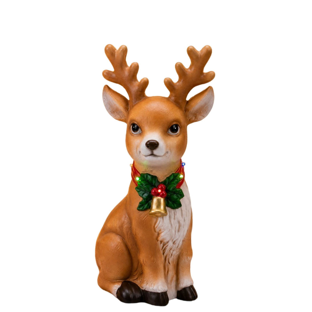 Clearance! Halloween Light‑Up Dog Figurine, 7.9in Scarecrow Dog Statue with Glowing Pumpkin, Waterproof Resin Table Yard Decor
