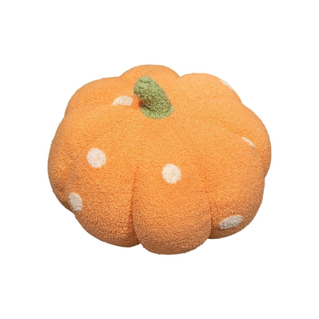 Yhmxh Soft Fluffy Pumpkin Throw Pillow, 3D Plush Sherpa Stuffed Pumpkin Cushion Decor, Cute Autumn Harvest Pumpkin Shaped Plush Toy for Sofa Couch Bed Farmhouse Thanksgiving Halloween Party Decor