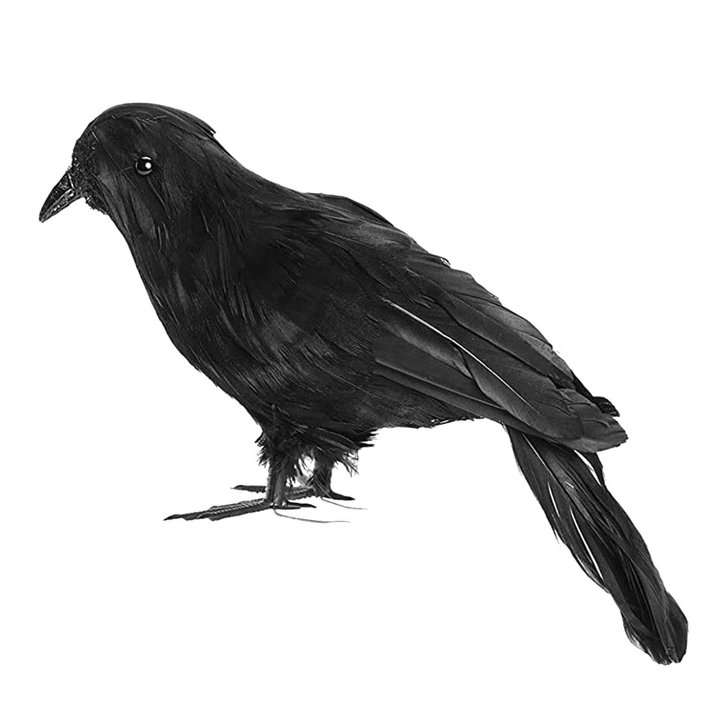 Gothic Mysterious Raven Lamp Light Sculpture, Resin Halloween Moonlight Luminous Crow Bird Led for Home Decor Gift, Bedroom Bedside, Living Room